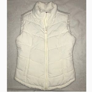White puffy vest
